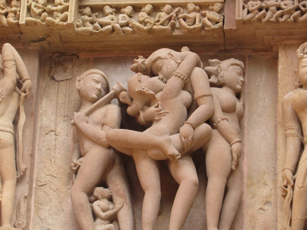 Esculturas eróticas nos Templos de Khajuraho
