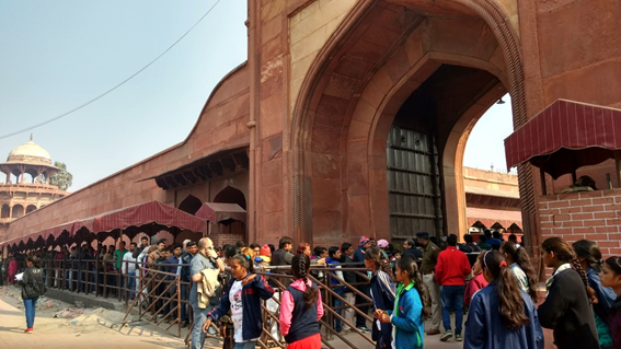 Entrada para o Taj Mahal