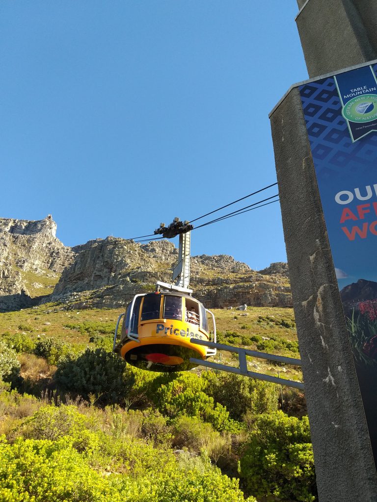 Bondinho para subir na Table Mountain - Cidade do Cabo - África do Sul