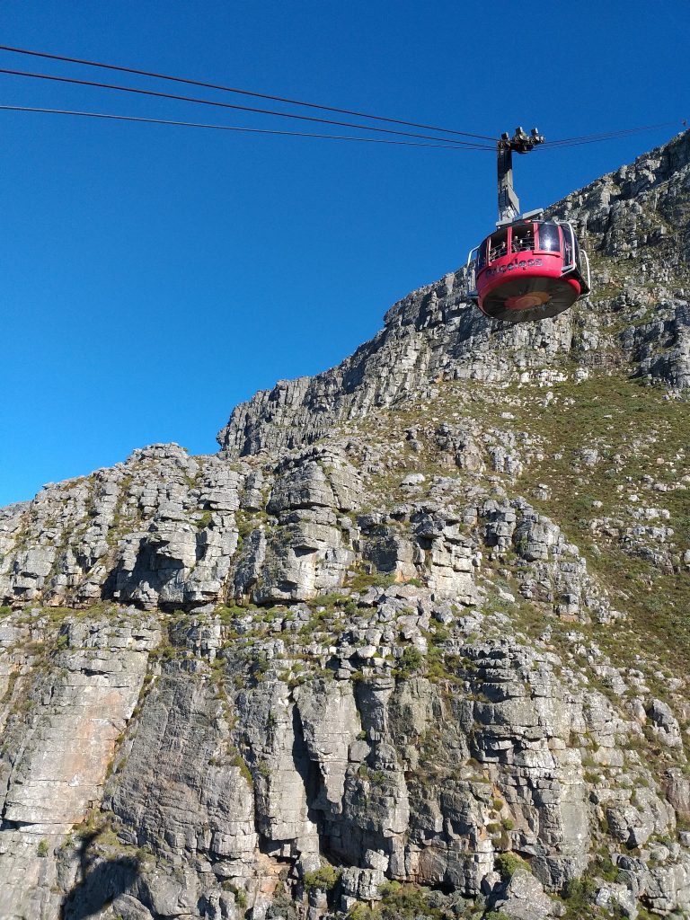 Bondinho para subir na Table Mountain - Cidade do Cabo - África do Sul